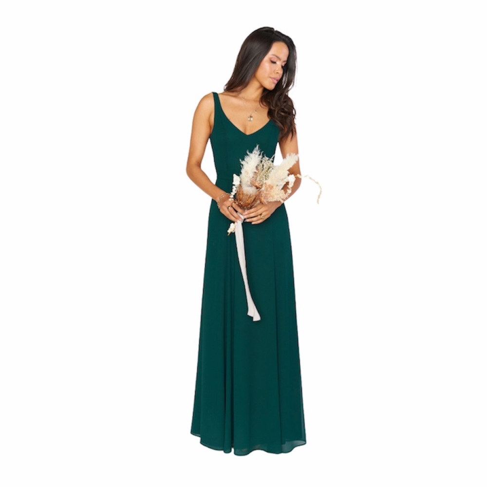 Show Me Your MuMu Jen Maxi Emerald Chiffon